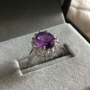 Zambian amethyst & sterling ring